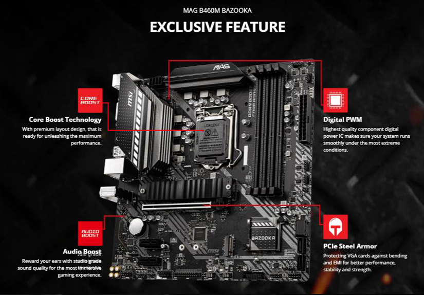 MSI MAG B460M BAZOOKA Motherboard Price in Bangladesh Tech Land BD